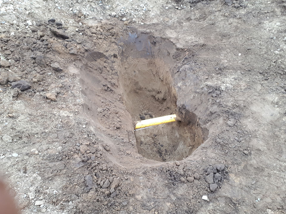 Exposing Gas Line